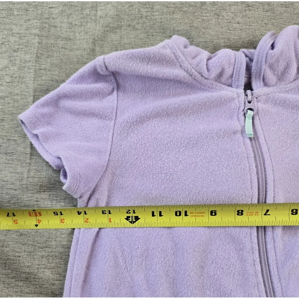 Wonder Nation Girls Full Zip Hooded Cover Up For Swimsuit Beach Poolside Large